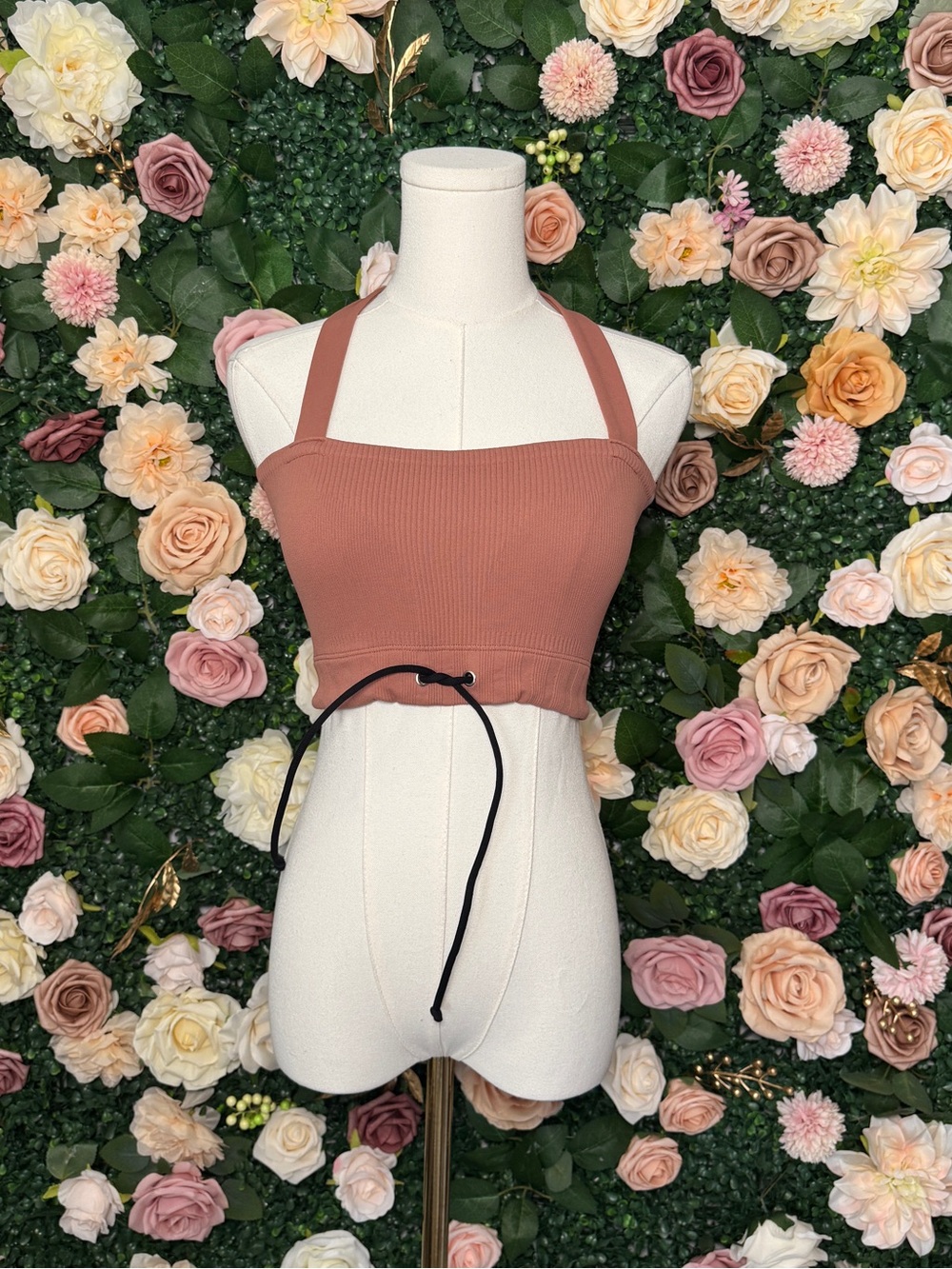 FP Intimately Ribbed Halter Crop Top